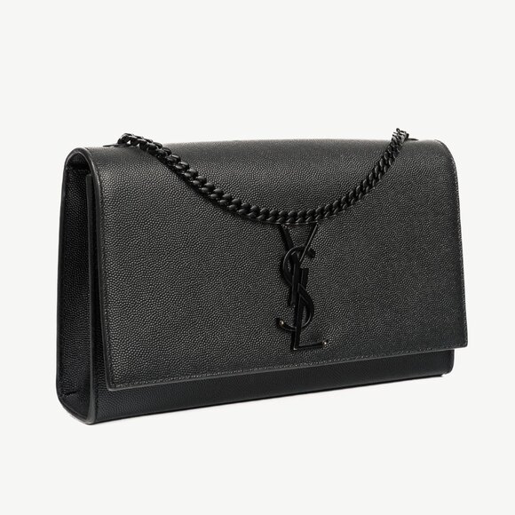Saint Laurent Kate Medium Nero Grain de Poudre Embossed-Leather Shoulder Bag - Picture 2 of 12